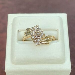 SOLD 10k Champagne Diamond Ring